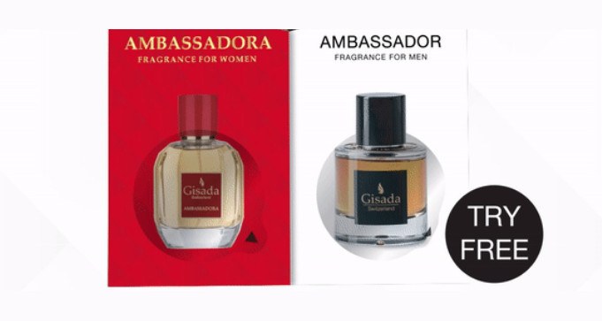 FREE Gisada Ambassador & Ambassadora Card with Fragrance Scent